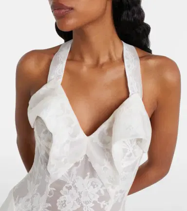 Alexander McQueen Sheer silk lace gown | Thumbnail 3 Alexander McQueen Sheer silk lace gown | Thumbnail 3