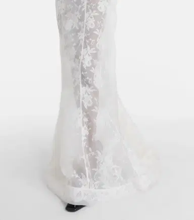 Alexander McQueen Sheer silk lace gown | Thumbnail 5 Alexander McQueen Sheer silk lace gown | Thumbnail 5