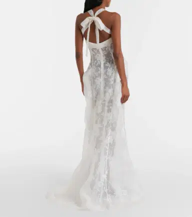 Alexander McQueen Sheer silk lace gown | Thumbnail 6 Alexander McQueen Sheer silk lace gown | Thumbnail 6