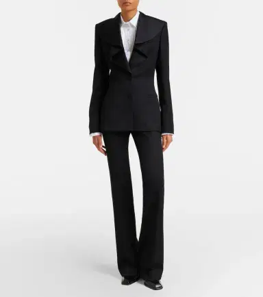 Alexander McQueen Wool flared pants | Thumbnail 3
