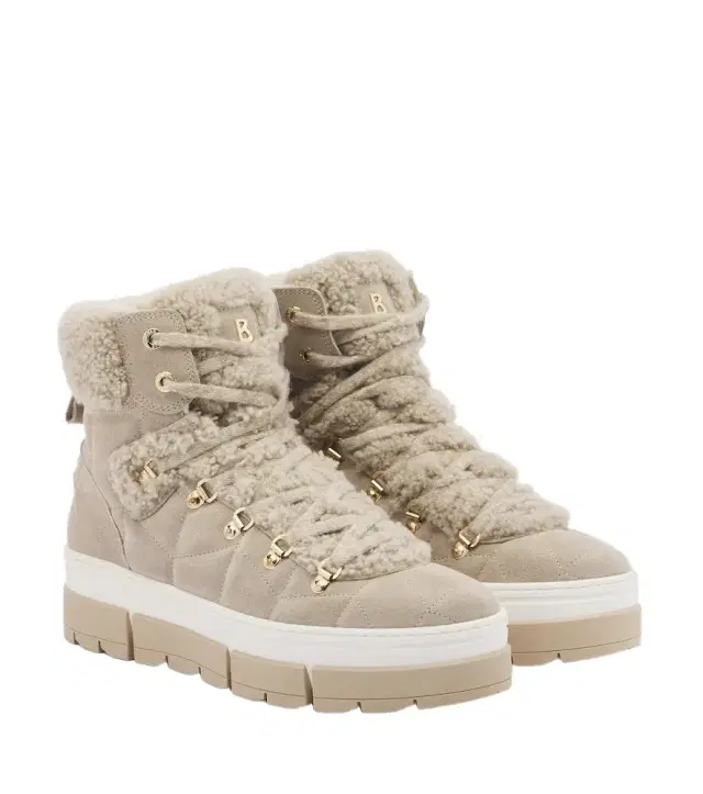 Bogner Vaduz shearling and suede ankle boots