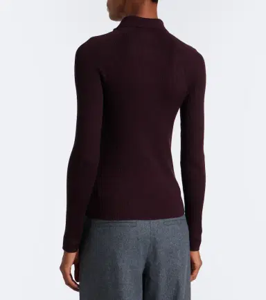 Vince Ribbed-knit wool and silk polo sweater | Thumbnail 2
