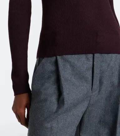 Vince Ribbed-knit wool and silk polo sweater | Thumbnail 4