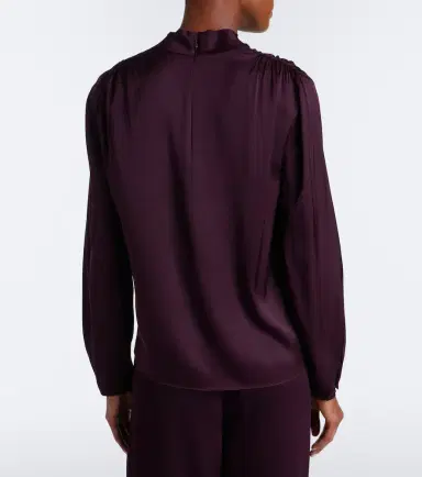Vince Draped silk-blend top | Thumbnail 2