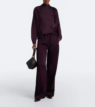 Vince Draped silk-blend top | Thumbnail 4
