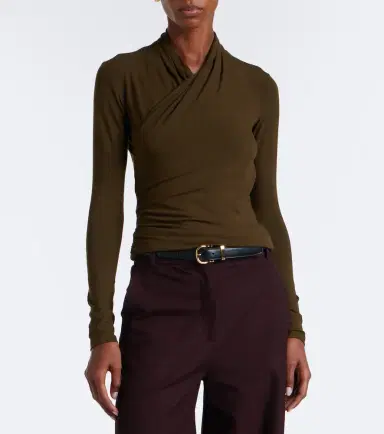 Vince Fixed jersey wrap top | Thumbnail 3