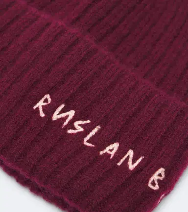 Ruslan Baginskiy Logo ribbed-knit cashmere beanie | Thumbnail 3