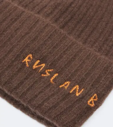 Ruslan Baginskiy Logo ribbed-knit cashmere beanie | Thumbnail 3