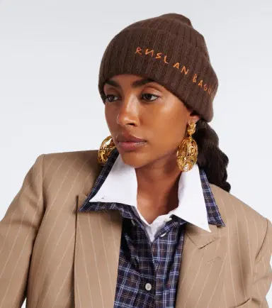 Ruslan Baginskiy Logo ribbed-knit cashmere beanie | Thumbnail 4