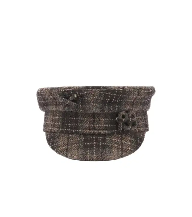 Ruslan Baginskiy Logo checked wool newsboy cap