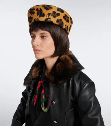 Ruslan Baginskiy Logo wool leopard-print hat | Thumbnail 4