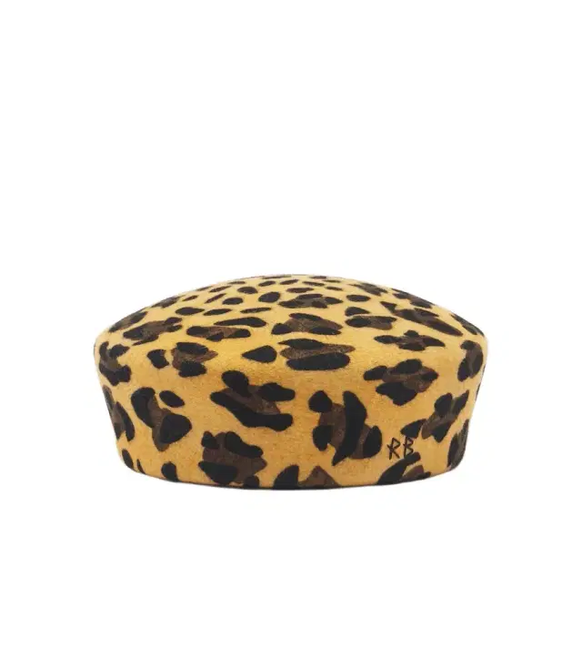 Ruslan Baginskiy Logo wool leopard-print hat