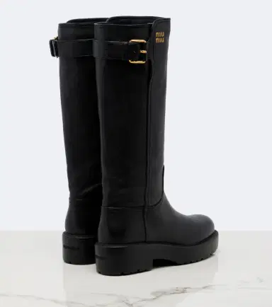 Miu Miu Leather knee-high boots | Thumbnail 4