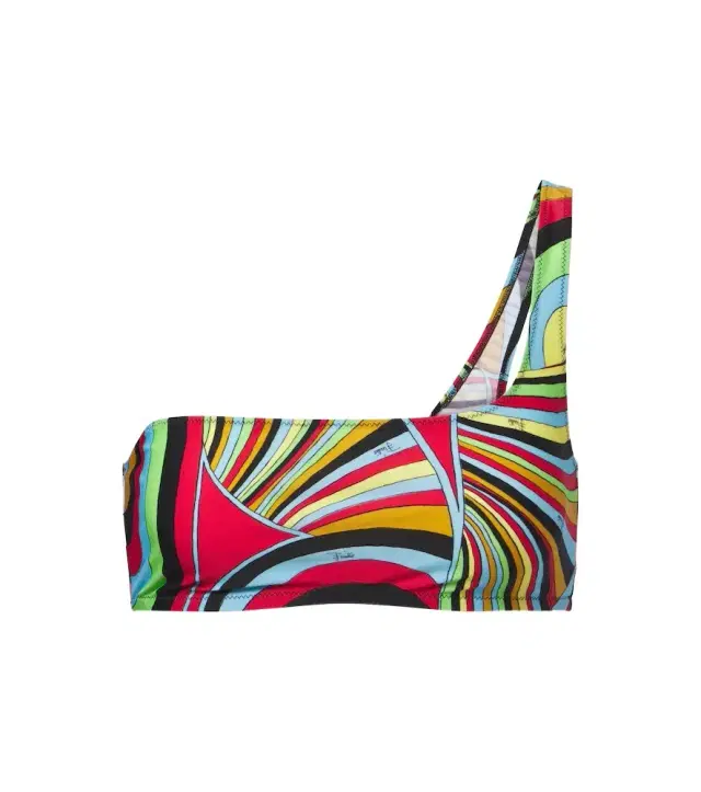 PUCCI Iride one-shoulder bikini top