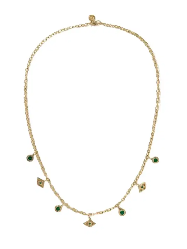 Sydney Evan 14-karat Gold Emerald Necklace