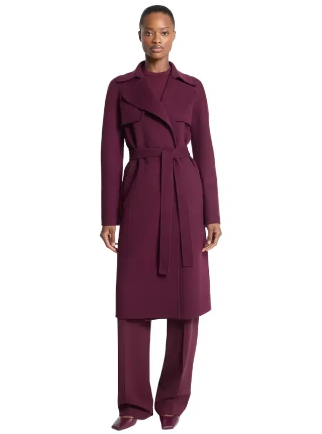 Michael Kors Collection Jennifer Double Faced Wool Trench Coat