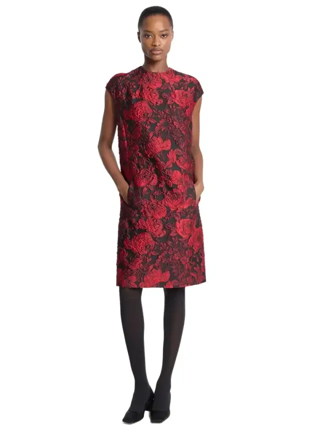 Michael Kors Collection Rose Jacquard Shift Dress
