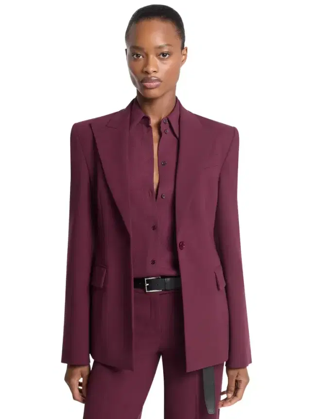 Michael Kors Collection Georgie Stretch Wool Crepe Blazer