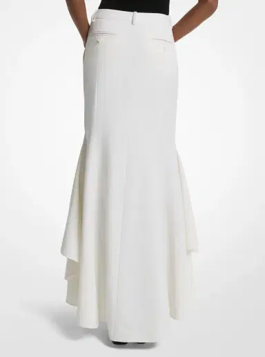 Michael Kors Collection Wool Gabardine High-Low Trouser Skirt in | Thumbnail 2