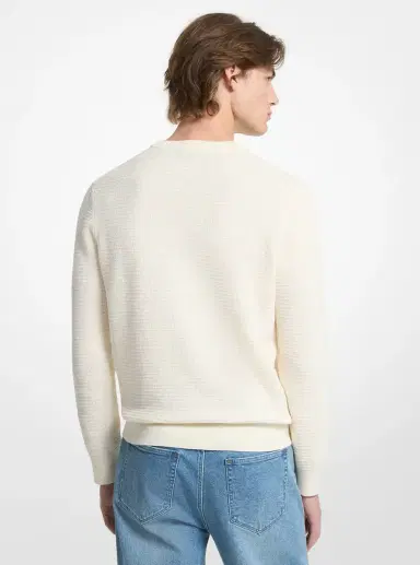 Michael Kors Collection Textured Cotton Sweater | Thumbnail 2