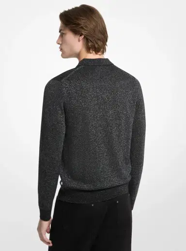 Michael Kors Collection Metallic Wool Polo Sweater | Thumbnail 2 Michael Kors Collection Metallic Wool Polo Sweater | Thumbnail 2