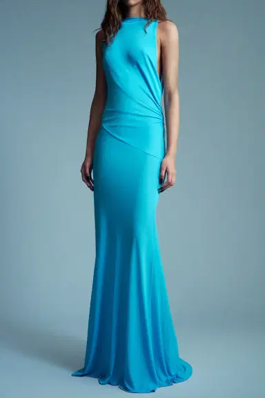 Alex Perry Open Back Jersey Drape Gown | Thumbnail 2 Alex Perry Open Back Jersey Drape Gown | Thumbnail 2