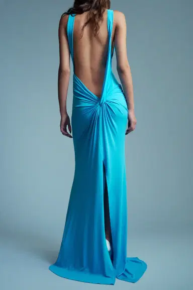 Alex Perry Open Back Jersey Drape Gown | Thumbnail 3 Alex Perry Open Back Jersey Drape Gown | Thumbnail 3