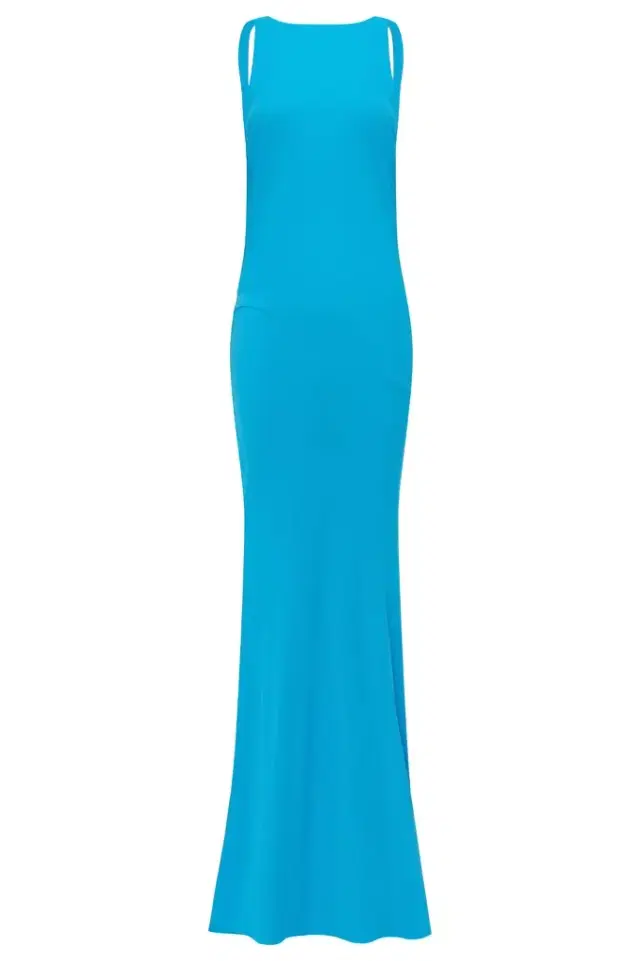 Alex Perry Open Back Jersey Drape Gown