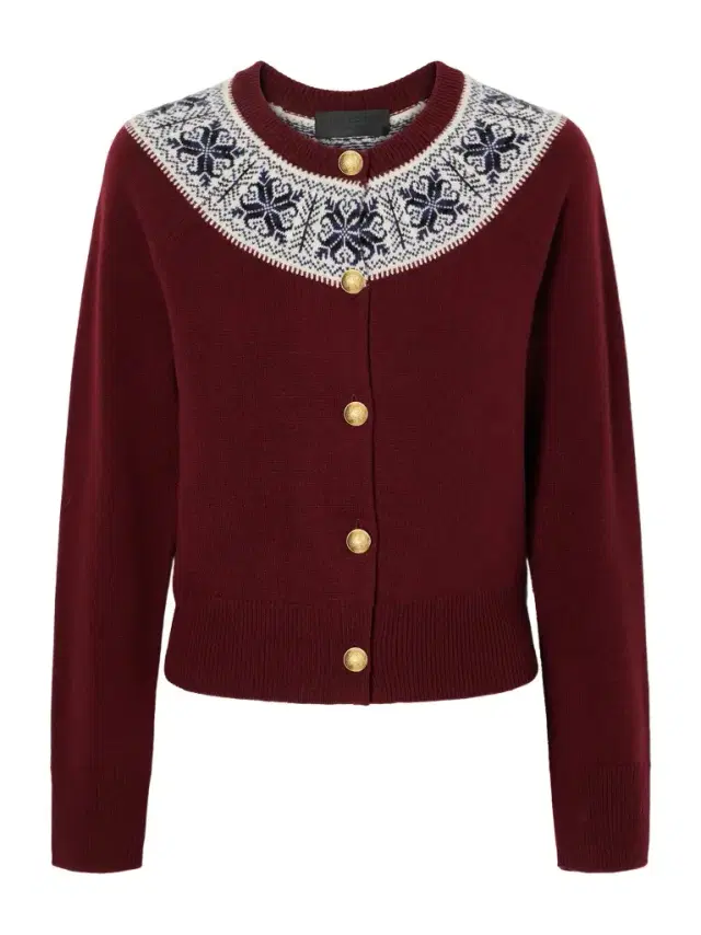 Nili Lotan Josefa Fair Isle cashmere cardigan