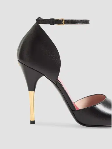 Valentino Garavani Women's D'orsay 105MM Sinead Pumps in Goatskin and Suede - Black Rust - Size 12 | Thumbnail 6
