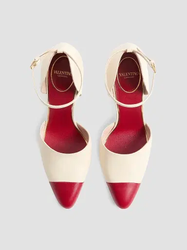 Valentino Garavani Women's Sinead Kidskin 105MM Pumps - Butter Red - Size 8 | Thumbnail 4