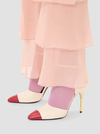 Valentino Garavani Women's Sinead Kidskin 105MM Pumps - Butter Red - Size 8 | Thumbnail 7