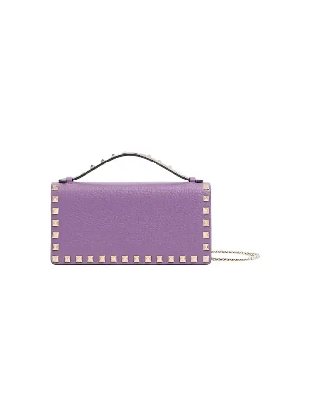 Valentino Garavani Women's Rockstud Wallet with Chain - Purple