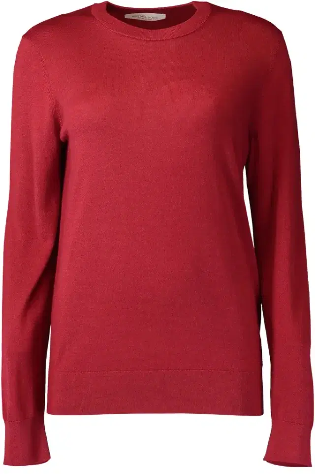 Michael Kors Collection Long Sleeve Crewneck Pullover - Ruby