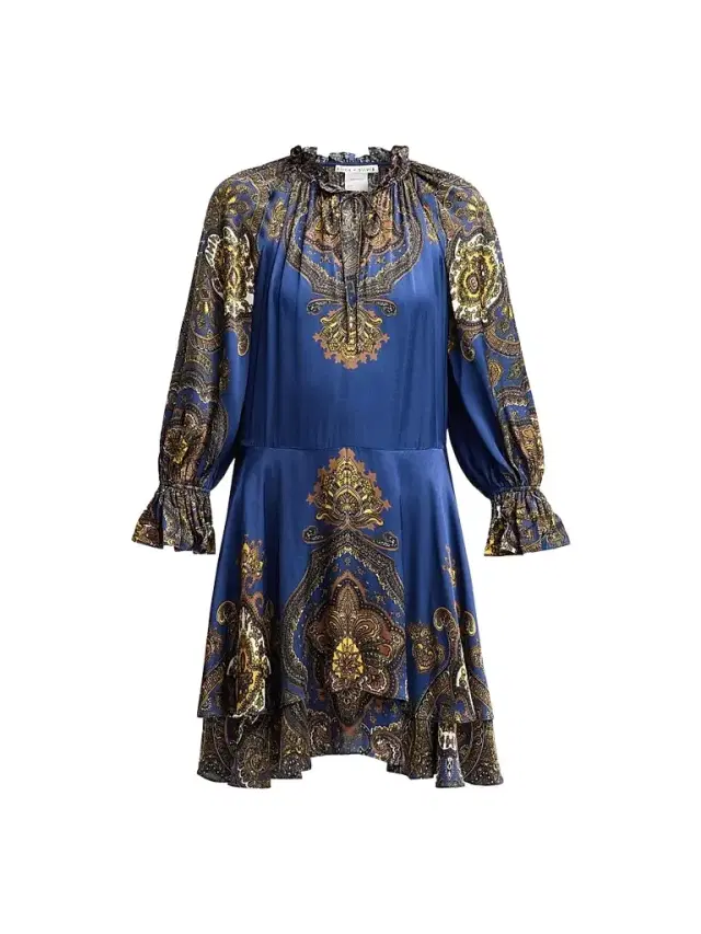 Alice + Olivia Women's Joanne Handkerchief-Hem Mini Dress