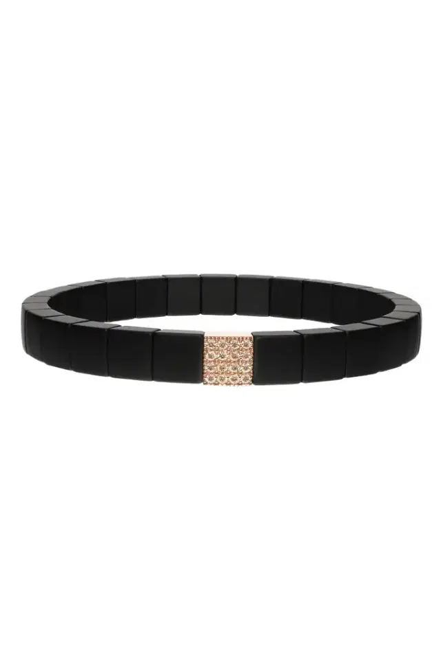 ROBERTO DEMEGLIO Matte Black Scacco Bracelet