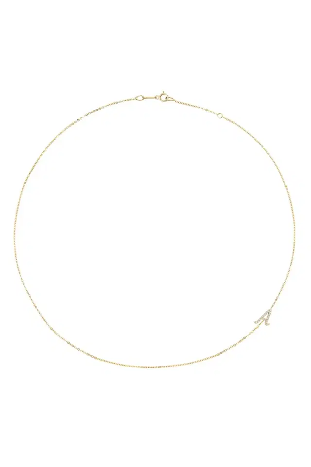 Anita Ko Diamond Double Sided Initial Necklace