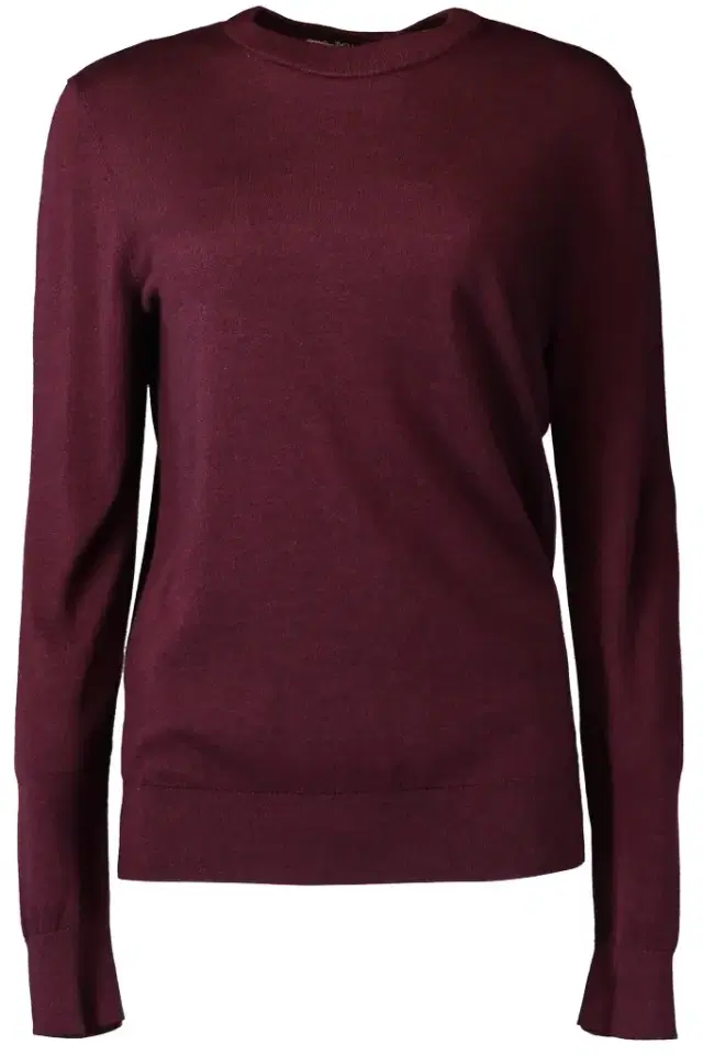 Long Sleeve Crewneck Pullover - Wine