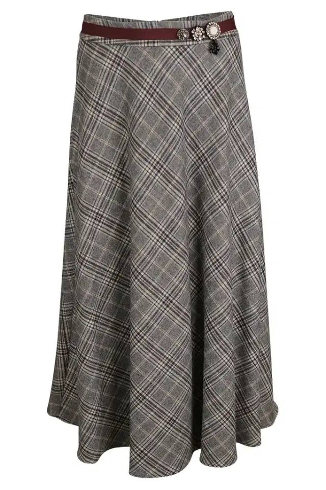 Max Mara Plaid Midi Skirt