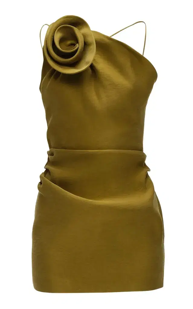 Magda Butrym Rosette-Detailed Silk Mini Dress