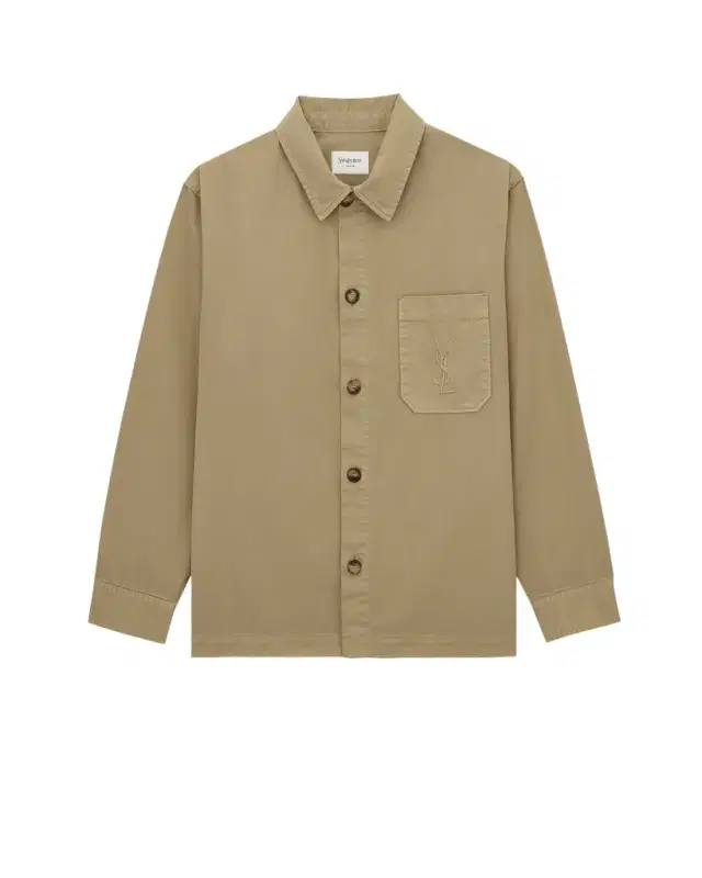 Yves Saint Laurent Cassandre overshirt in cotton linen gabardine