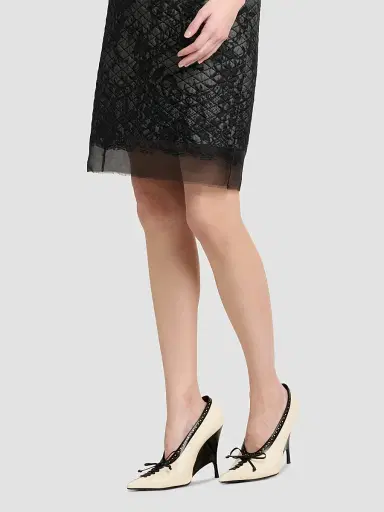 Alexander McQueen Women's Koko 110MM Leather Wedge Pumps - Deep Ivory - Size 9 | Thumbnail 2