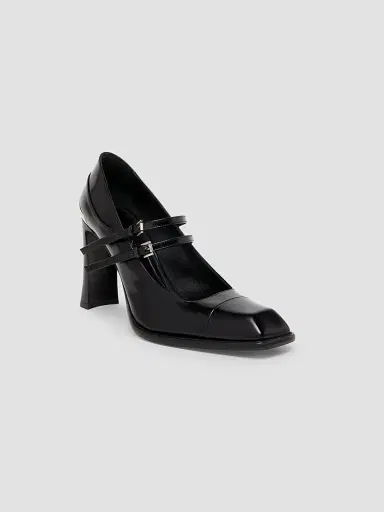 Alexander McQueen Women's Niko 95MM Mary Jane Leather Pumps - Black - Size 11 | Thumbnail 3