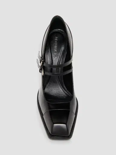 Alexander McQueen Women's Niko 95MM Mary Jane Leather Pumps - Black - Size 11 | Thumbnail 5