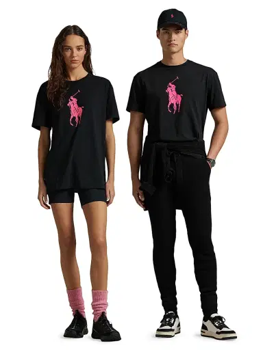 Polo Ralph Lauren Men's Unisex Pink Pony Logo Cotton T-Shirt - Polo Black - Size XXL | Thumbnail 7 Polo Ralph Lauren Men's Unisex Pink Pony Logo Cotton T-Shirt - Polo Black - Size XXL | Thumbnail 7