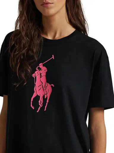 Polo Ralph Lauren Men's Unisex Pink Pony Logo Cotton T-Shirt - Polo Black - Size XXL | Thumbnail 8 Polo Ralph Lauren Men's Unisex Pink Pony Logo Cotton T-Shirt - Polo Black - Size XXL | Thumbnail 8