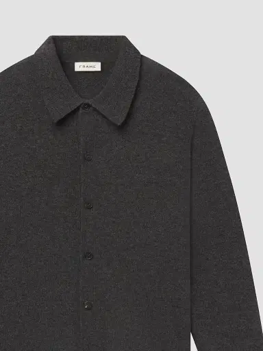 Frame Men's Boiled Wool Shirt Sweater - Dark Grey - Size XXL | Thumbnail 3