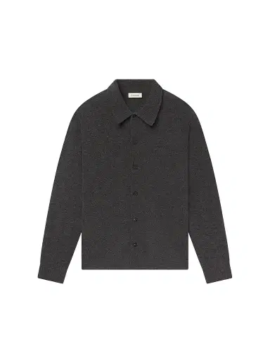 Frame Men's Boiled Wool Shirt Sweater - Dark Grey - Size XXL | Thumbnail 1