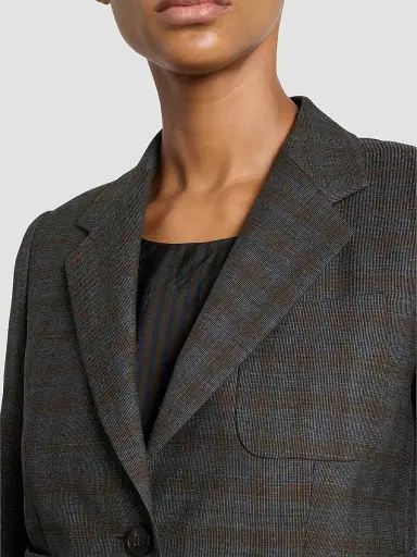 Dries Van Noten Women's Bamis Plaid Wool Blazer | Thumbnail 5 Dries Van Noten Women's Bamis Plaid Wool Blazer | Thumbnail 5