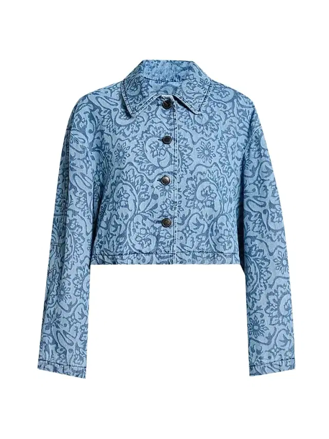 Dries Van Noten Women's Vondero Floral Denim Jacket